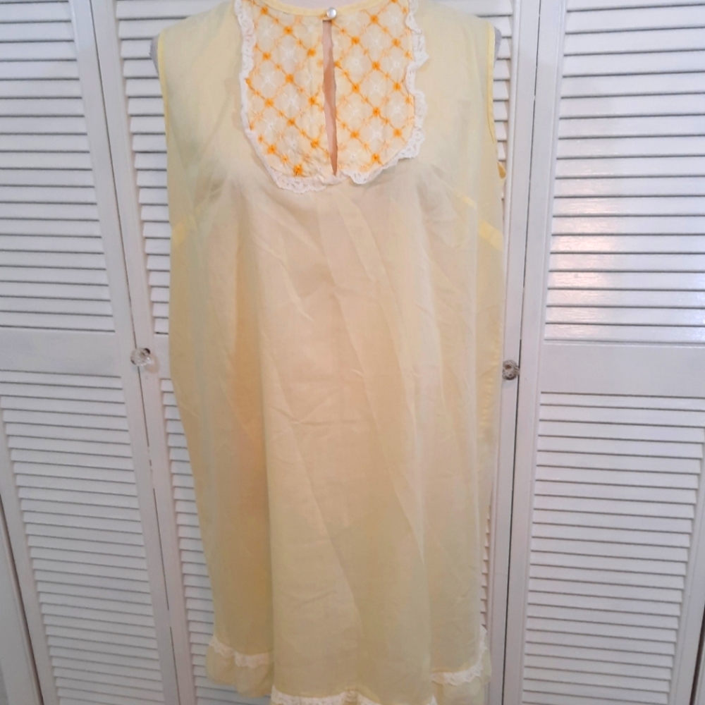 Vtg Katz cotton blend nightgown sz LG *D1